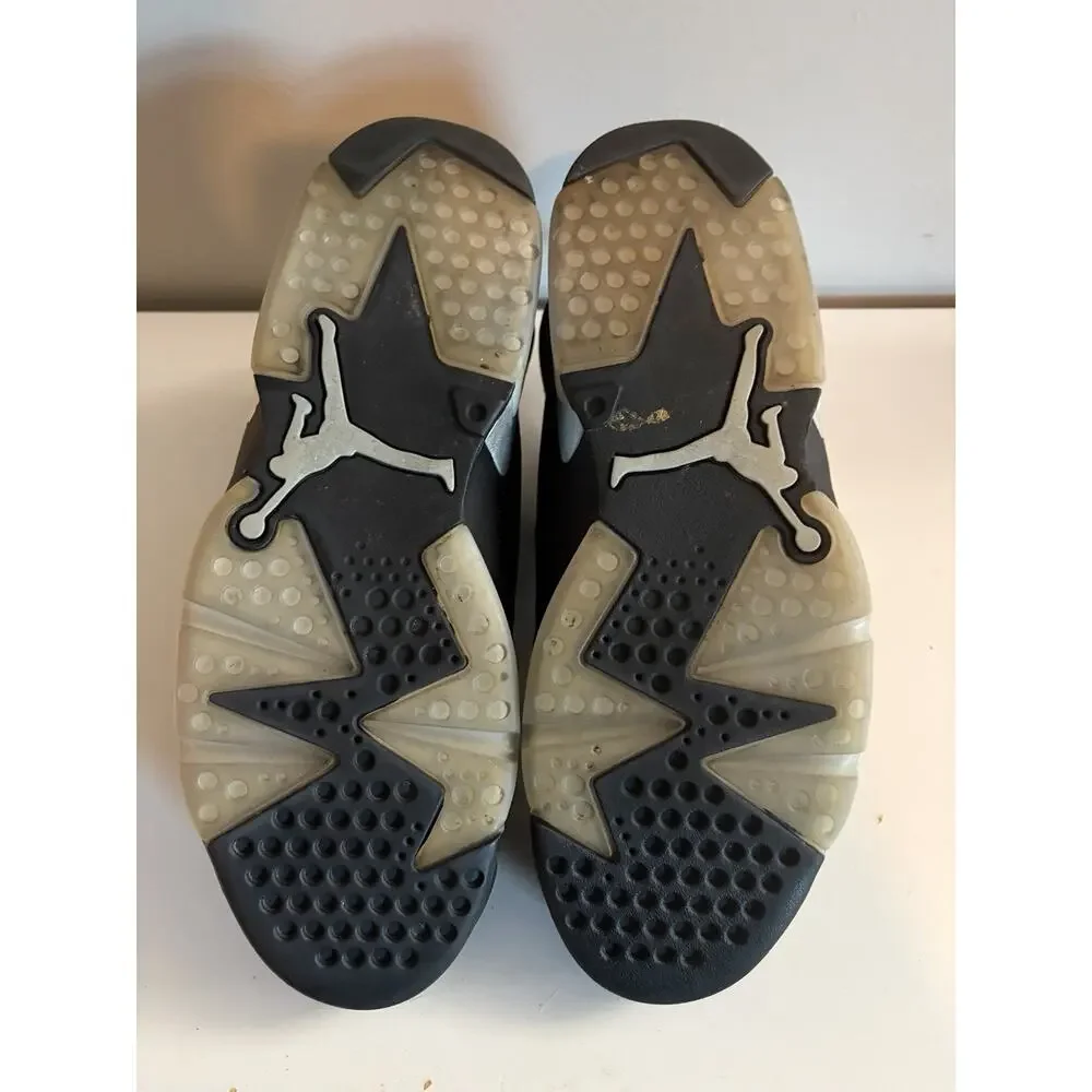 Nike Air Jordan 6 Retro Low Black/Silver No Box 304401-003 Sz 9.5 (0065)